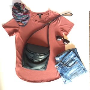 Deep Navy Vintage Leather Crossbody Bag